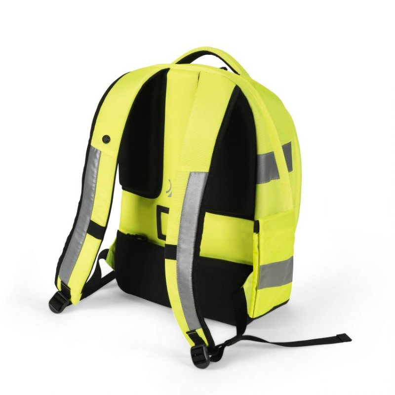 DICOTA Hi-Vis backpack Yellow Polyethylene terephthalate (PET), Thermoplastic polyurethane (TPU)