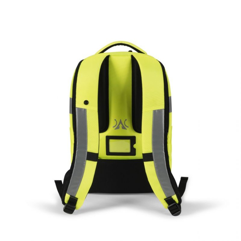 DICOTA Hi-Vis backpack Yellow Polyethylene terephthalate (PET), Thermoplastic polyurethane (TPU)