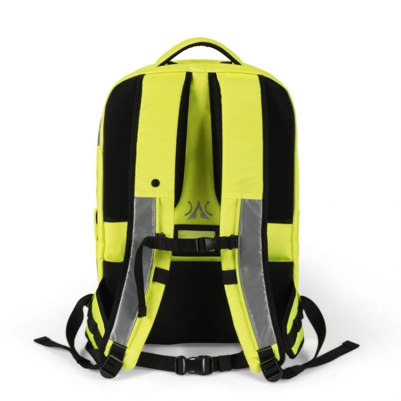 DICOTA Hi-Vis backpack Yellow Polyethylene terephthalate (PET), Thermoplastic polyurethane (TPU)