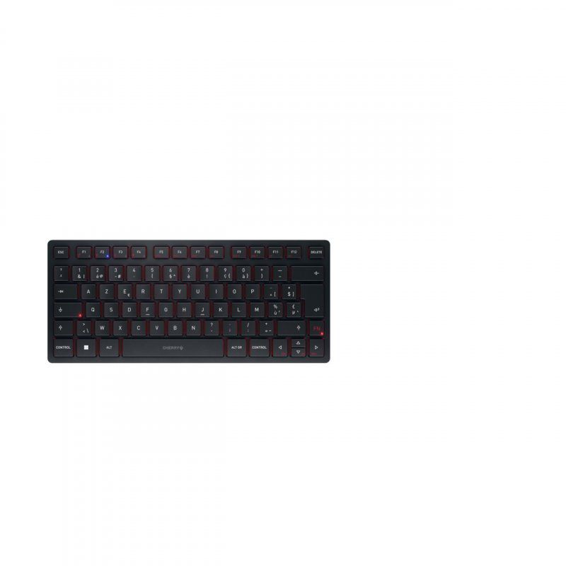 CHERRY KW 9200 MINI clavier USB + RF Wireless + Bluetooth AZERTY Belge Noir
