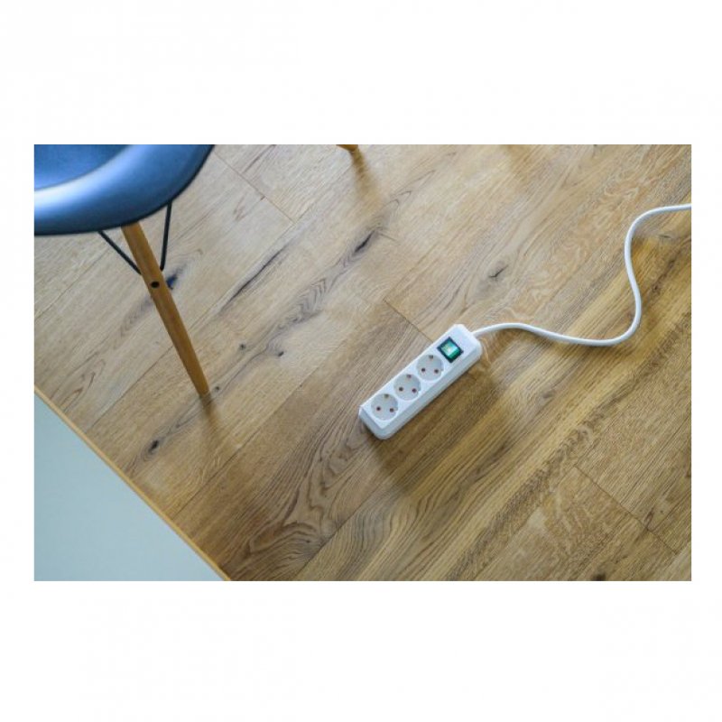 Brennenstuhl Eco-Line Steckdosenleiste mit Schalter [3-fach, weiß, 5m]