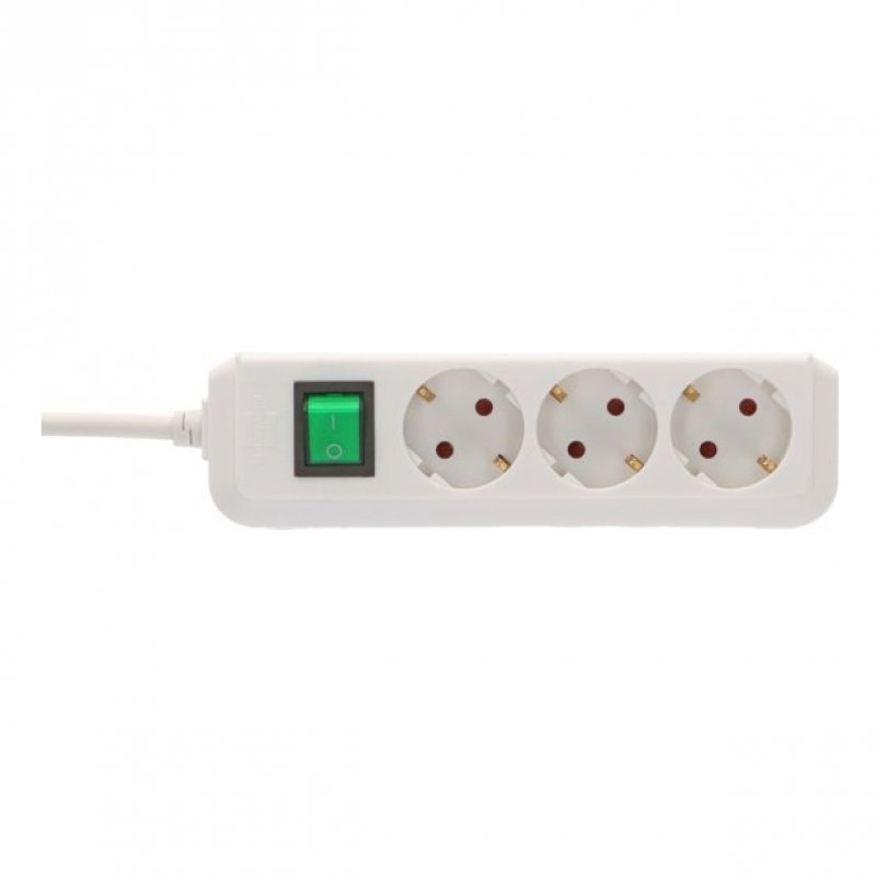 Brennenstuhl Eco-Line Steckdosenleiste mit Schalter [3-fach, weiß, 5m]