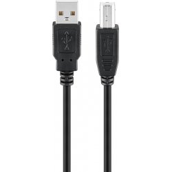Goobay USB 2.0 Hi-Speed Kabel 5 m, Schwarz USB 2.0-Stecker (Typ A)  USB 2.0-Stecker (Typ B)