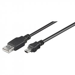Goobay USB 2.0 Hi-Speed Kabel, Schwarz, 1,5m