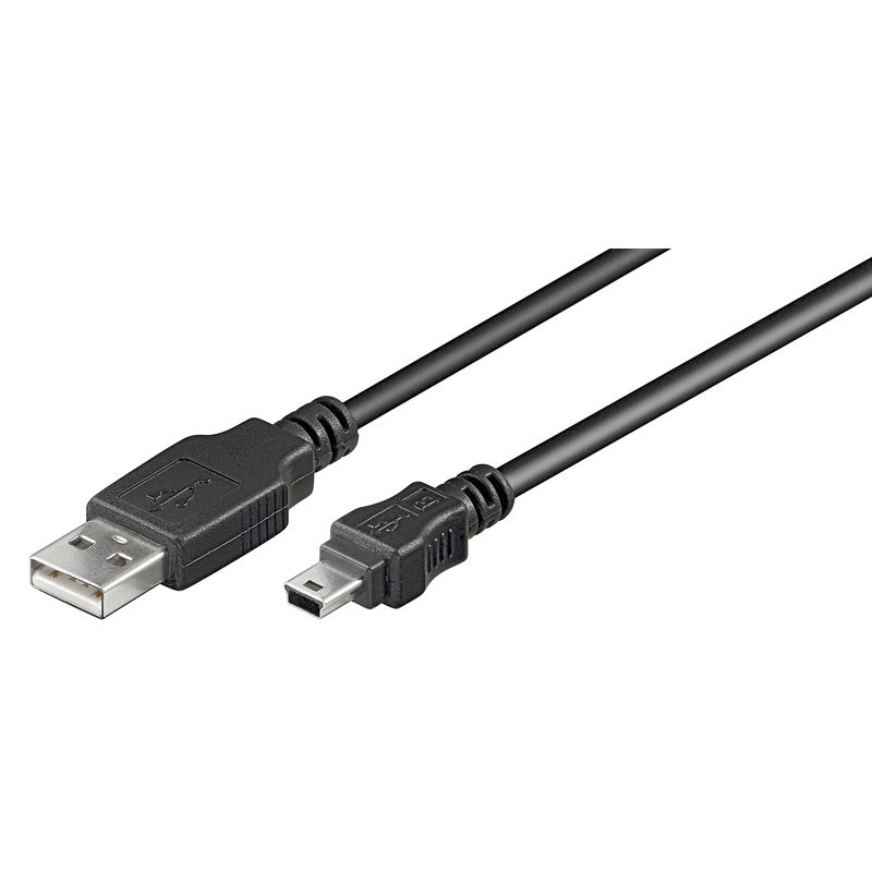 Goobay 65623 câble USB 1,5 m USB 2.0 USB A Mini-USB B Noir
