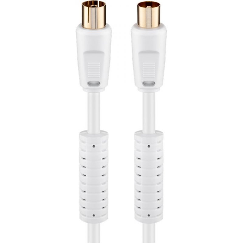 Goobay 67279 coaxial cable 5 m White