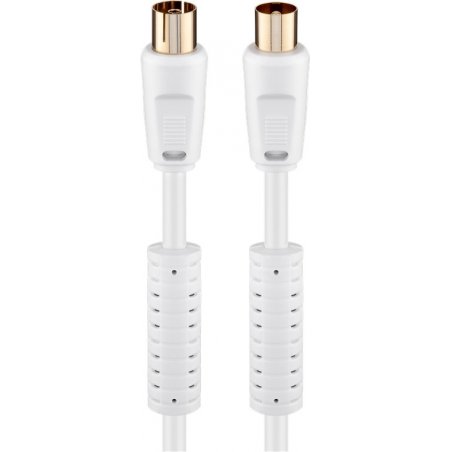 Goobay 67279 coaxial cable 5 m White