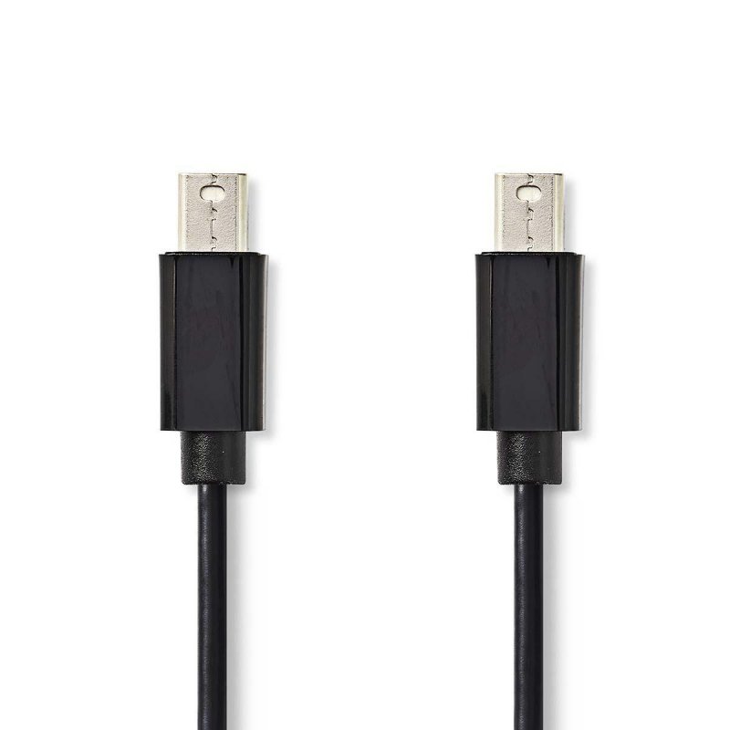 Nedis 2,0 m Mini DisplayPort Kabel, Schwarz [Mini DisplayPort-Stecker - Mini DisplayPort-Stecker]