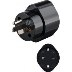 Goobay 45354 adaptateur prise d'alimentation Type B Type F Noir