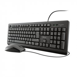 Trust Primo clavier Souris incluse USB Allemand Noir