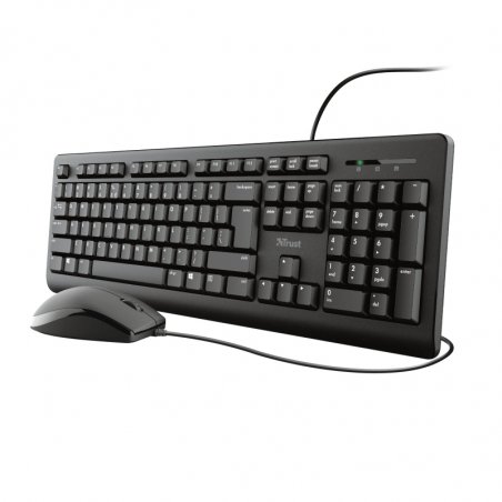 Trust Primo clavier Souris incluse USB Allemand Noir