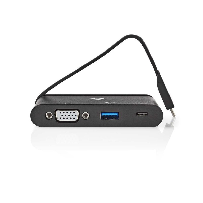 Nedis USB-Adapter USB 3.1 USB-Typ-C ™ USB Type-A / USB Type-C™ / 1x VGA, Schwarz