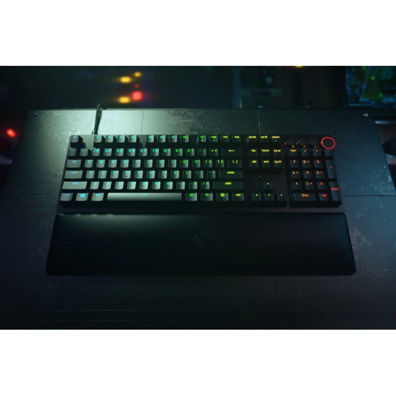 Razer Huntsman V2 Gaming Tastatur (lila Switches) - optische Gaming Tastatur, Clicky Purple Switches, Chroma RGB, deutsc