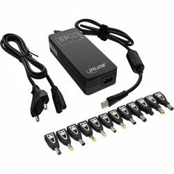 InLine Power Supply Notebook Adapter 90W + USB 100-240V + 12 tips