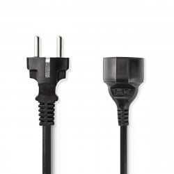 Nedis CEGP10200BK50 power cable Black 5 m Power plug type E CEE7/4