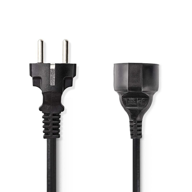 Nedis CEGP10200BK50 power cable Black 5 m Power plug type E CEE7/4