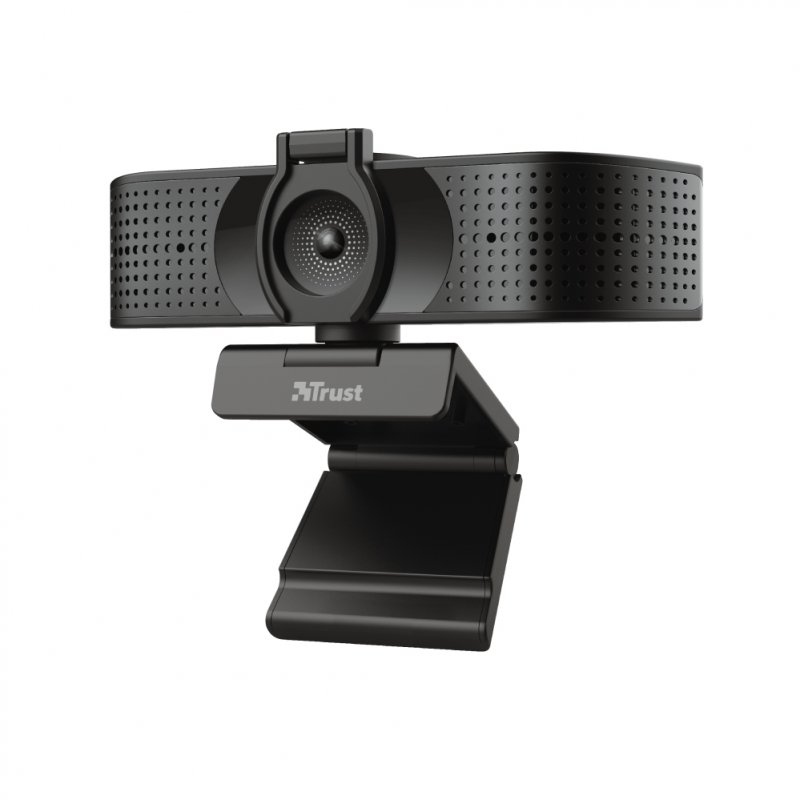 TRUST Teza 4K Ultra HD Streaming-Webcam, Blickschutzfilter, Autofokus, 2 Mikrofone, Dreibeinstativ incl.