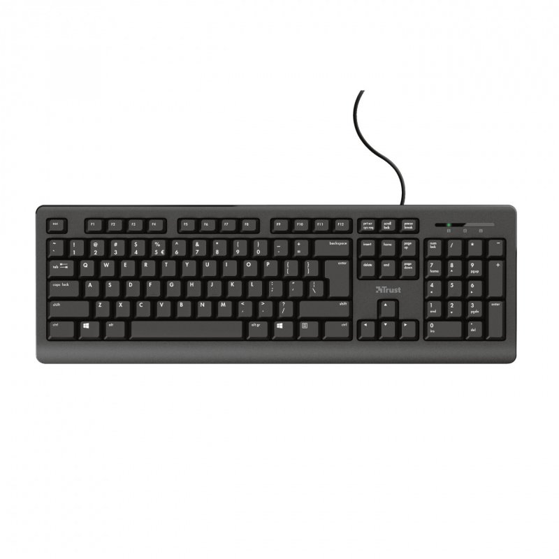 Trust TK-150 clavier USB QWERTZ Allemand Noir