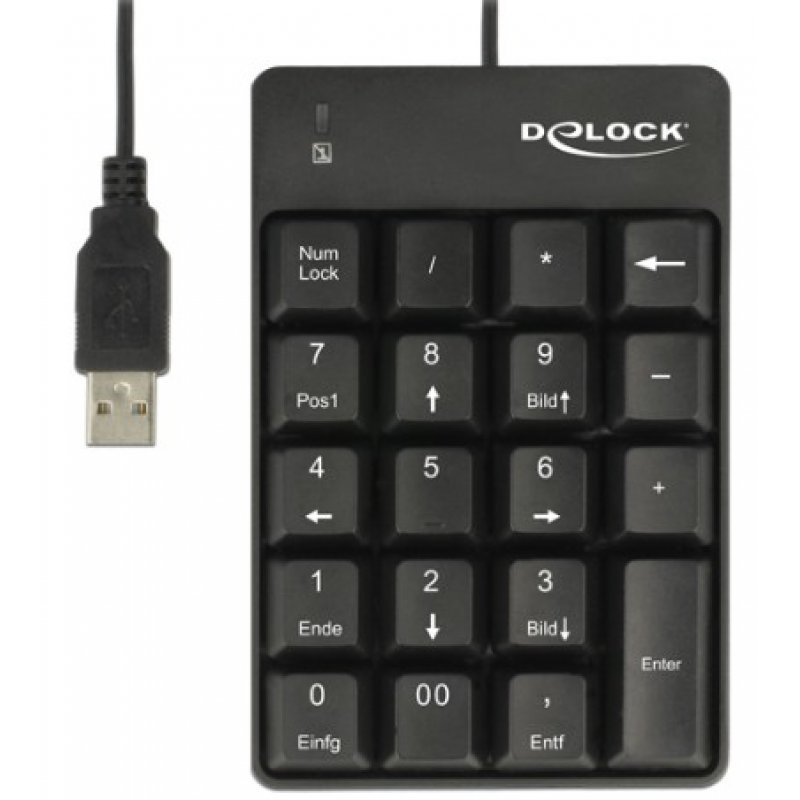 DeLOCK 12481 numeric keypad Universal USB Black