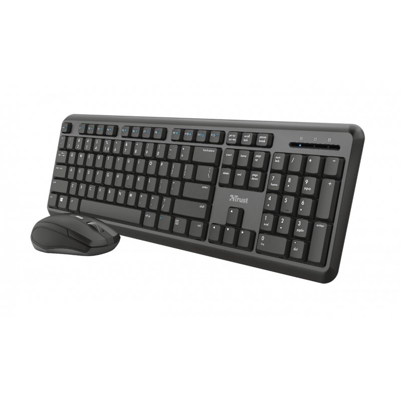 Trust TKM-350 keyboard Mouse included RF Wireless QWERTZ German Black