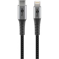 Goobay 49272 lightning cable 2 m Black, Grey