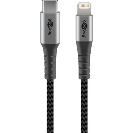 Goobay Lightning USB-C Lade- und Synchronisationskabel, 2m