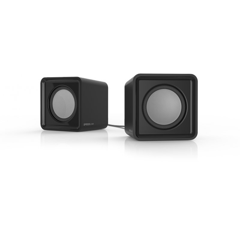Speedlink TWOXO USB-betriebene Stereo-Lautsprecher (2x 2,5W), schwarz