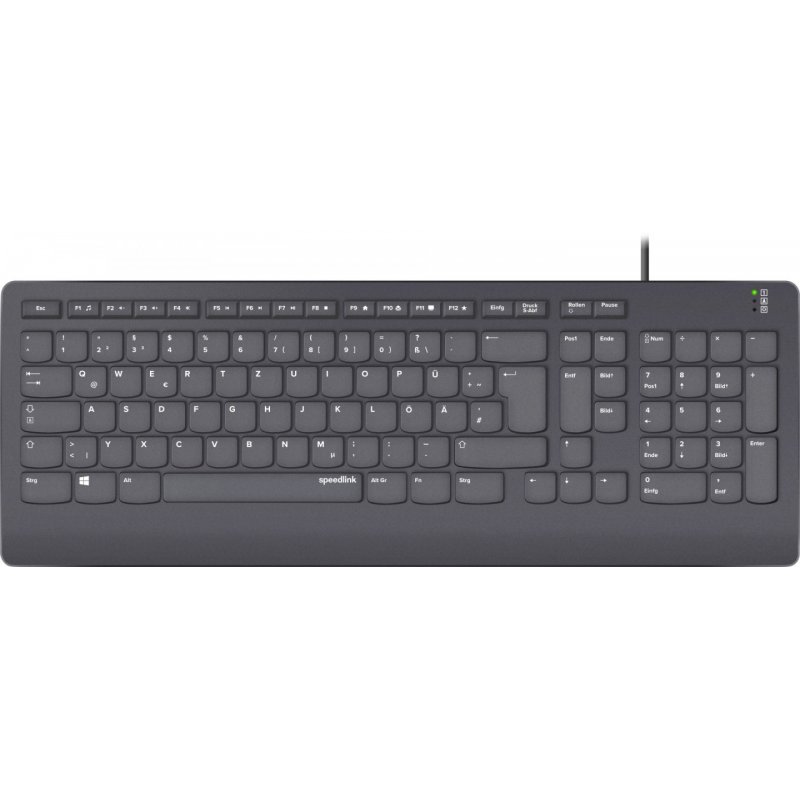 SPEEDLINK SL-640009-BK keyboard USB QWERTZ German Black