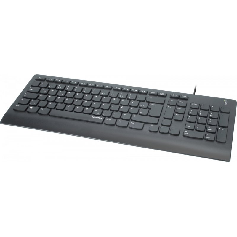 SPEEDLINK SL-640009-BK clavier USB QWERTZ Allemand Noir