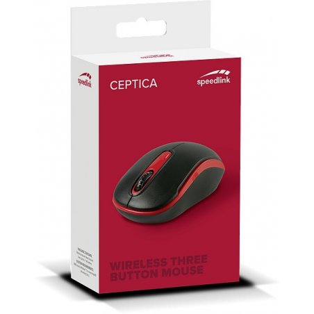Speedlink CEPTICA Wireless-Mouse, 3 Tasten, USB-A-Empfänger, 1600 dpi Auflösung, 2,4-GHz-Funktechnologie, 10m Reichwei