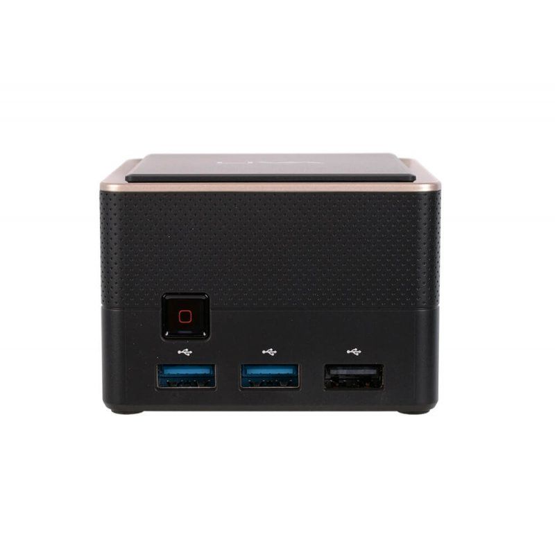 ECS LIVA Q3 Plus V1605B mini PC AMD Ryzen Embedded V1000 8 Go DDR4-SDRAM 128 Go eMMC Windows 10 Pro Noir