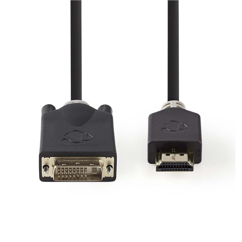 Nedis CCBW34800AT20 câble vidéo et adaptateur 2 m HDMI Type A (Standard) DVI-D Anthracite