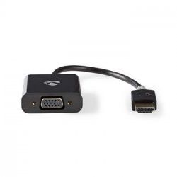 Nedis CCBW34900AT02 câble vidéo et adaptateur 0,2 m VGA (D-Sub) HDMI Type A (Standard) Anthracite