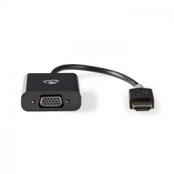 Nedis HDMI™ -Kabel | HDMI™ Stecker | VGA Buchse / 3.5 mm Buchse | 1080p | Vergoldet | 0.20 m | Gerade | PVC | Anthra