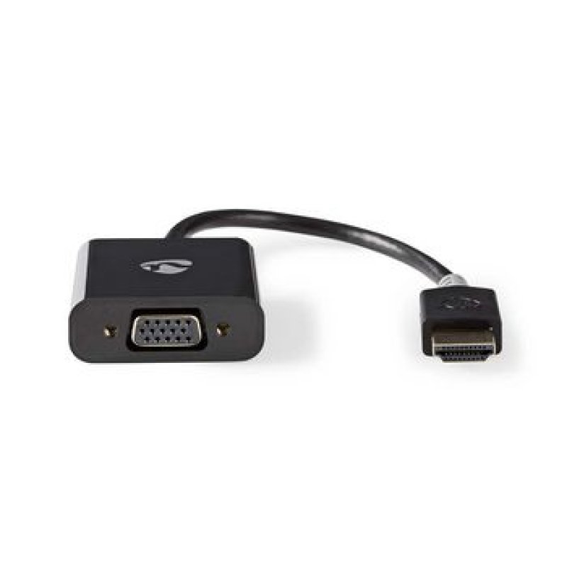 Nedis CCBW34900AT02 câble vidéo et adaptateur 0,2 m VGA (D-Sub) HDMI Type A (Standard) Anthracite