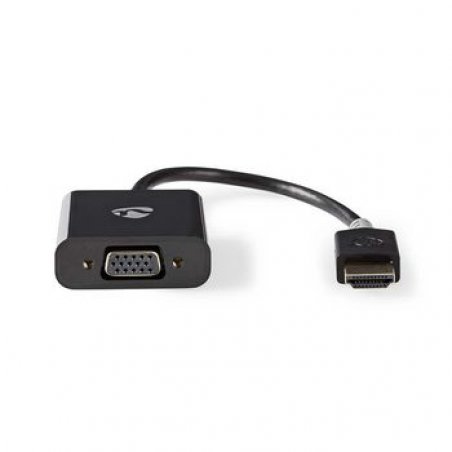 Nedis CCBW34900AT02 câble vidéo et adaptateur 0,2 m VGA (D-Sub) HDMI Type A (Standard) Anthracite