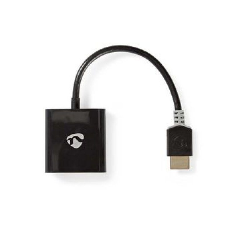 Nedis HDMI™ -Kabel | HDMI™ Stecker | VGA Buchse / 3.5 mm Buchse | 1080p | Vergoldet | 0.20 m | Gerade | PVC | Anthra