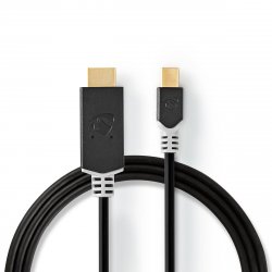 Nedis Mini Displayport-Kabel | DisplayPort 1.4 | DP Stecker | HDMI™ Stecker | 48 Gbps | Vergoldet | 2.00 m | rund | PV