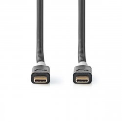 Nedis USB-Kabel | USB 3.2 Gen 2x2 | USB-C™ Stecker | USB-C™ Stecker | 4K@60Hz | 20 Gbps | Vergoldet | 2.00 m | rund 
