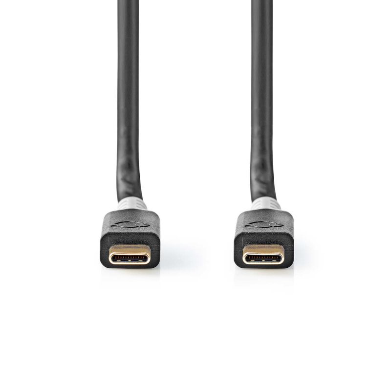 Nedis CCBW64020AT20 USB cable 2 m USB4 Gen 2x2 USB C Black, Silver