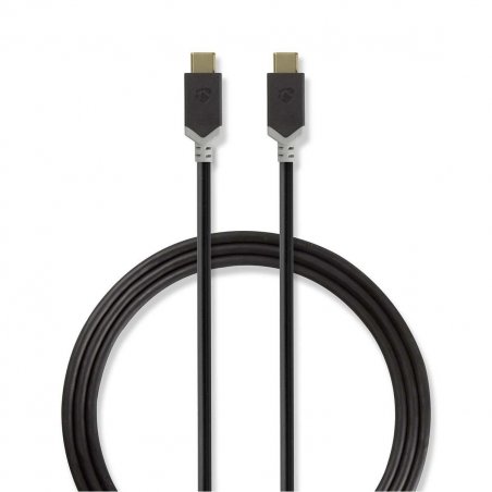 Nedis CCBW64700AT10 USB cable 1 m USB 3.2 Gen 2 (3.1 Gen 2) USB C Anthracite