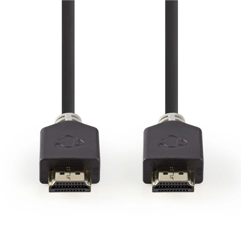 Nedis High Speed ??HDMI ™ Kabel mit Ethernet | HDMI™ Stecker | 4K@60Hz | ARC | 18 Gbps | 0.50 m | rund | PVC | Anthr
