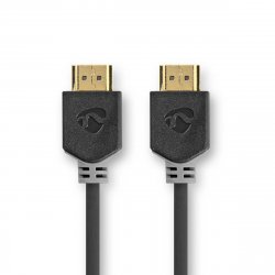 Nedis HDMI™ -Kabel | HDMI™ Stecker | 8K@60Hz | eARC | Vergoldet | 3.00 m | PVC | Anthrazit | Box