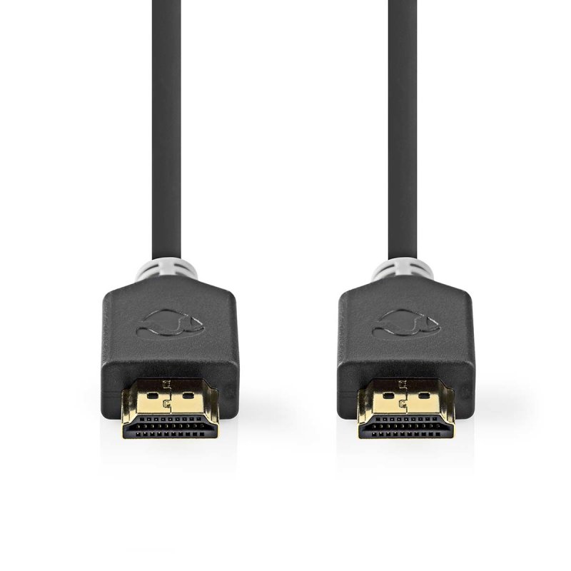 Nedis HDMI™ -Kabel | HDMI™ Stecker | 8K@60Hz | eARC | Vergoldet | 5.00 m | PVC | Anthrazit | Box