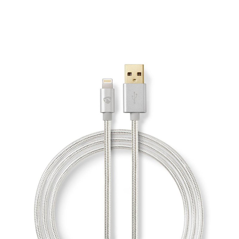 Nedis USB-Kabel | USB 2.0 | Apple Lightning 8-Pin | USB-A Stecker | 480 Mbps | Vergoldet | 3.00 m | rund | Geflochten / 