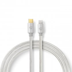 Nedis USB-Kabel | USB 2.0 | Apple Lightning 8-Pin | USB-C™ Stecker | 480 Mbps | Vergoldet | 1.00 m | rund | Geflochten