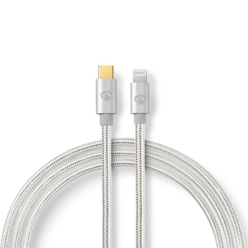 Nedis CCTB39650AL10 lightning cable 1 m Aluminium