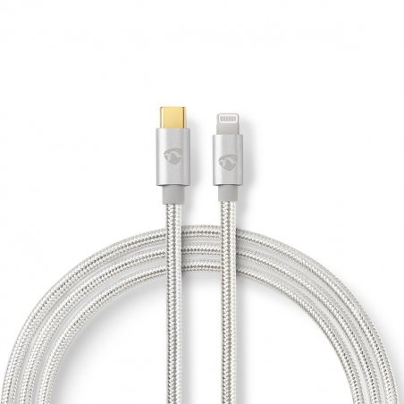 Nedis CCTB39650AL10 lightning cable 1 m Aluminium