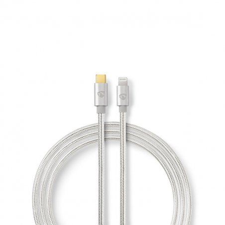 Nedis CCTB39650AL20 lightning cable 2 m Aluminium