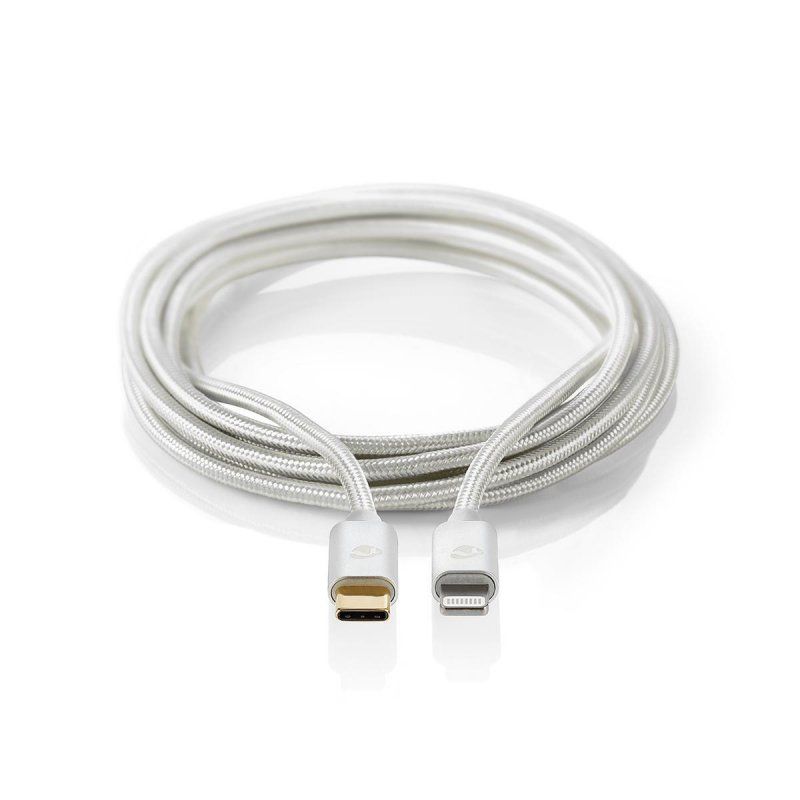 Nedis CCTB39650AL20 lightning cable 2 m Aluminium